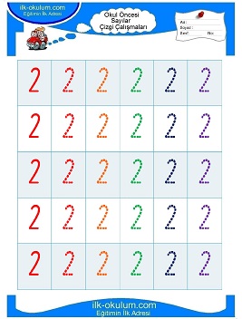 Çocuklar İçin Çizgi Çalışma Sayfaları 